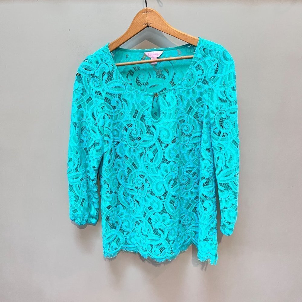 LilLy Pulitzer Telyn Lace Top- Size S